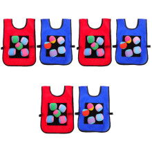 36Pcs Assorted Color Sticky Dodgeball Vest Set for Kids Outdoor Play