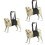 3Pcs Dog Traction Belt Black Adjustable Support for Arthritic Pets 1