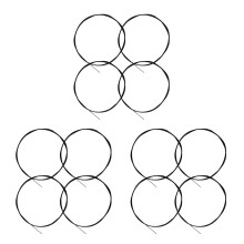 12Pcs Black Nylon Ukulele Strings Sturdy Wire Instrument Parts