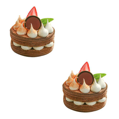 2 Pieces Artificial Cake Display Realistic Fake Small Simulation