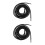 2Pcs Black Round Waxed Boot Laces High Temperature Resistant for Work 5