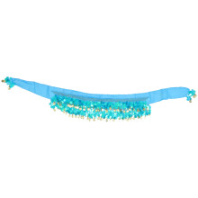 Sky-Blue Chiffon Belly Dancing Skirt Belt Adjustable Hip Scarf