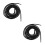 2Pcs Black Round Waxed Boot Laces High Temperature Resistant for Work 9