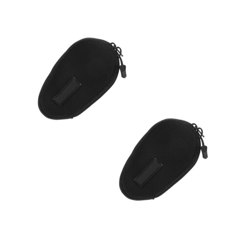 2Pcs Durable Black Saxophone Mouthpiece Storage Pouches for Practice