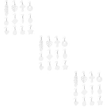 48Pairs White Heat Transfer Earrings Blanks for DIY Sublimation Crafts