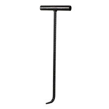 Black Steel T Hook Manhole Cover Pull Hook Sturdy Outdoor Tool