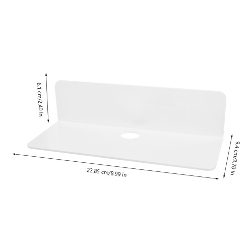 1Set White Acrylic Wall Floating Shelf Versatile Storage Rack for Home 1