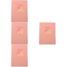 4Pcs Student Planner Notepad 2024 Pink Portable Daily Time Management