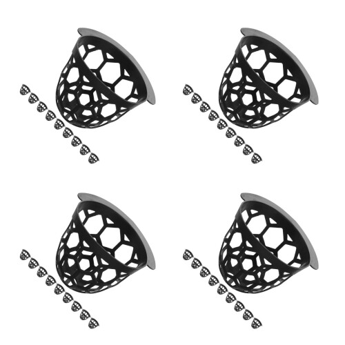40Pcs Pool Table Replacement Pockets Black Tpe Billiard Storage Basket