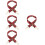 4Pcs Durable Red Nylon Bag Straps Wide Adjustable Shoulder Belts 1