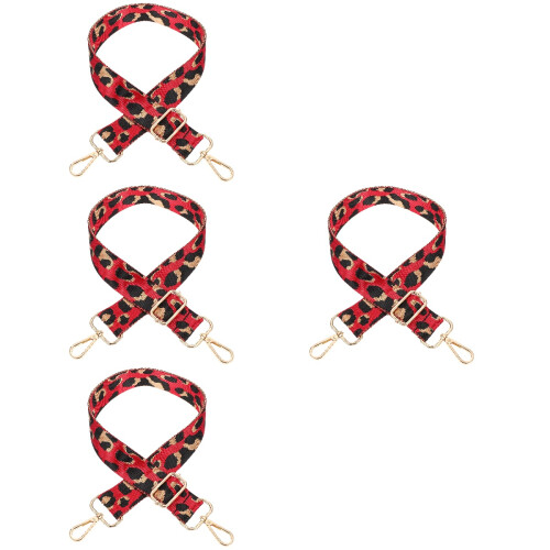 4Pcs Durable Red Nylon Bag Straps Wide Adjustable Shoulder Belts