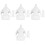 4Pcs Breast Milk Bag Clamp Plastic Adapters White Reusable 5