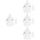 4Pcs Breast Milk Bag Clamp Plastic Adapters White Reusable 7