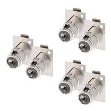6 Pcs Microphone Panel Mount 3 Pin Xlr Male Female Audio Connector