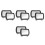 8Pcs Black Clip on Vanity Mirror for Car Visor Makeup ABS Accessory 7