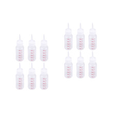 12Pcs White Pet Milk Bottles Silicone PP for Dogs Cats Small Pets