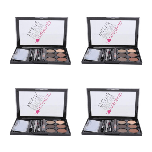 4Sets Six-Color Eyebrow Powder Cosmetic Tool for Makeup
