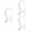 3Pcs Clear Headphone Holder Scratch-Resistant Earphone Rack for School 1
