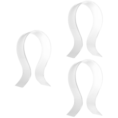 3Pcs Clear Headphone Holder Scratch-Resistant Earphone Rack for School