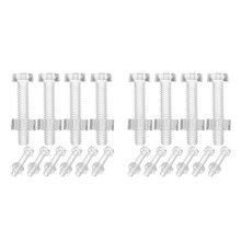 20Sets Clear Acrylic Screw and Nut Set Self Tapping Cabinet Connectors