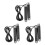 3Sets Wear-Resistant Skipping Rope Black Metal Plastic for Training 1