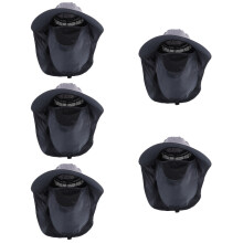 5Pcs Breathable Cotton Sun Hats Dark Grey Outdoor Gardening Face Cover