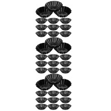 36Pcs Carbon Steel Tart Pans Black Non-Stick Flower Design Baking Mold