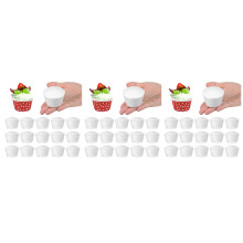 60St Witte Foam Cupcake Modellen Voor DIY Taartdecoratie Thuis