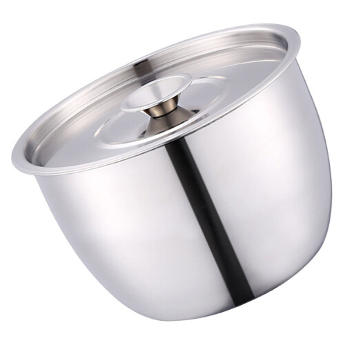 2Pcs Solid Stainless Steel Kitchen Bowls for Egg Beating Salad Serving 2