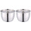 2Pcs Solid Stainless Steel Kitchen Bowls for Egg Beating Salad Serving 4