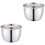 2Pcs Solid Stainless Steel Kitchen Bowls for Egg Beating Salad Serving 5