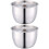 2Pcs Solid Stainless Steel Kitchen Bowls for Egg Beating Salad Serving 7