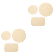 6Pcs Beige Mini Door Mats Plush Miniature Rugs for Doll House Decor