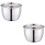 2Pcs Solid Stainless Steel Kitchen Bowls for Egg Beating Salad Serving 8