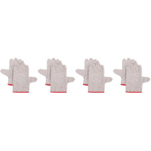 4Pairs White Cotton Work Gloves Non-Slip Garden Protective Gloves