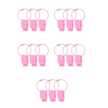15Pcs Pink Pe Flying Disc Clips with Portable Clamp for Outdoor Sports