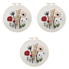 3Sets Embroidery Set White DIY Accessories for Household Hand Craft
