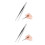 2Pcs Durable Stainless Steel Precision Tweezers, Round Tip, Silver 1