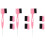 3Sets Sturdy Pink Eyebrow Comb Brush Double-Headed Hair Edge Tool 1