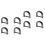 8Pcs Grey Durable Semi-Circular D Ring Buckles for Bags Backpack DIY 1