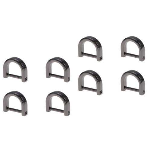 8Pcs Grey Durable Semi-Circular D Ring Buckles for Bags Backpack DIY