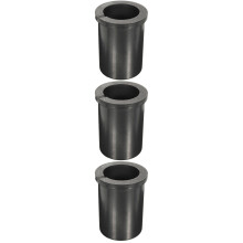 3Pcs Black Graphite Crucible Pot High Purity Melting Cup for Metal