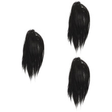 3Pcs Long Black Fluffy Wigs for Women Hair Extension Wig for Dress Up