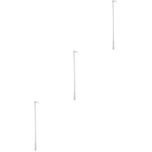 3Pcs Lightweight Aluminum Curtain Stick Silver Pull Rod for Drapery