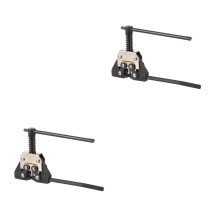 2Pcs Clamp Type Bike Chain Tool Black Metal Frame with Anti-Slip Grip