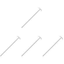 4Pcs Silver Stainless Steel Stirrer Rod Chemical Resistant Lab Mixing