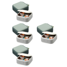 8Pcs Small Travel Pill Organizer Assorted Colors Portable Vitamin Case
