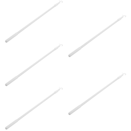 5Pcs Black Aluminum Curtain Pull Wands Sturdy Retractable Rods
