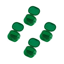 4Pcs Small Retainer Case Green Screw Cap Leak-Proof Braces Storage Box