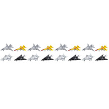 16Pcs Back Pull Alloy Inertial Fighter Plane Models for Children Play